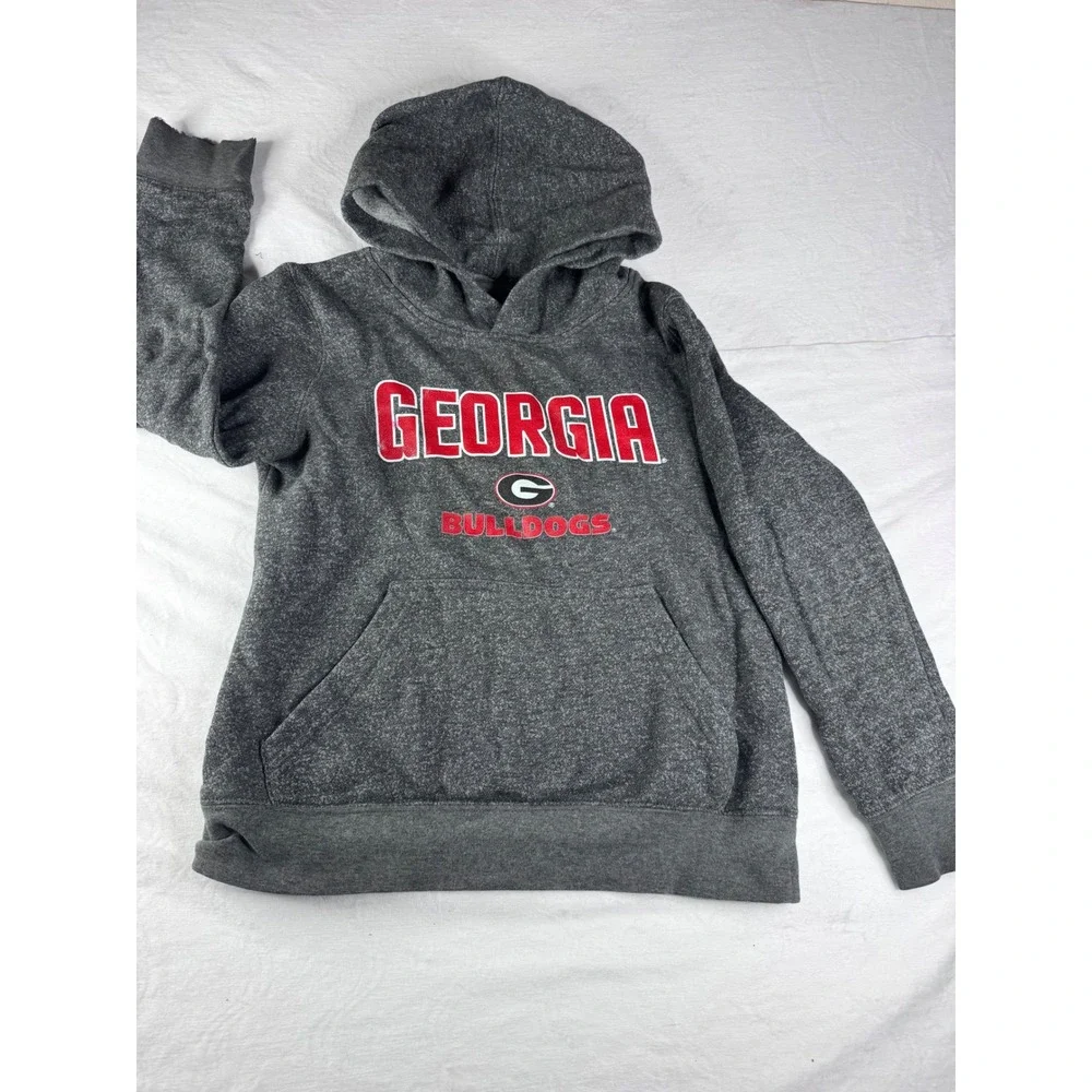 Gen2 Georgia Bulldogs Hoodie Youth Small 8 Gray Good NCAA Fleece Sweatshirt
